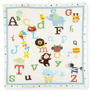 Alphabet Soup Knit Blanket