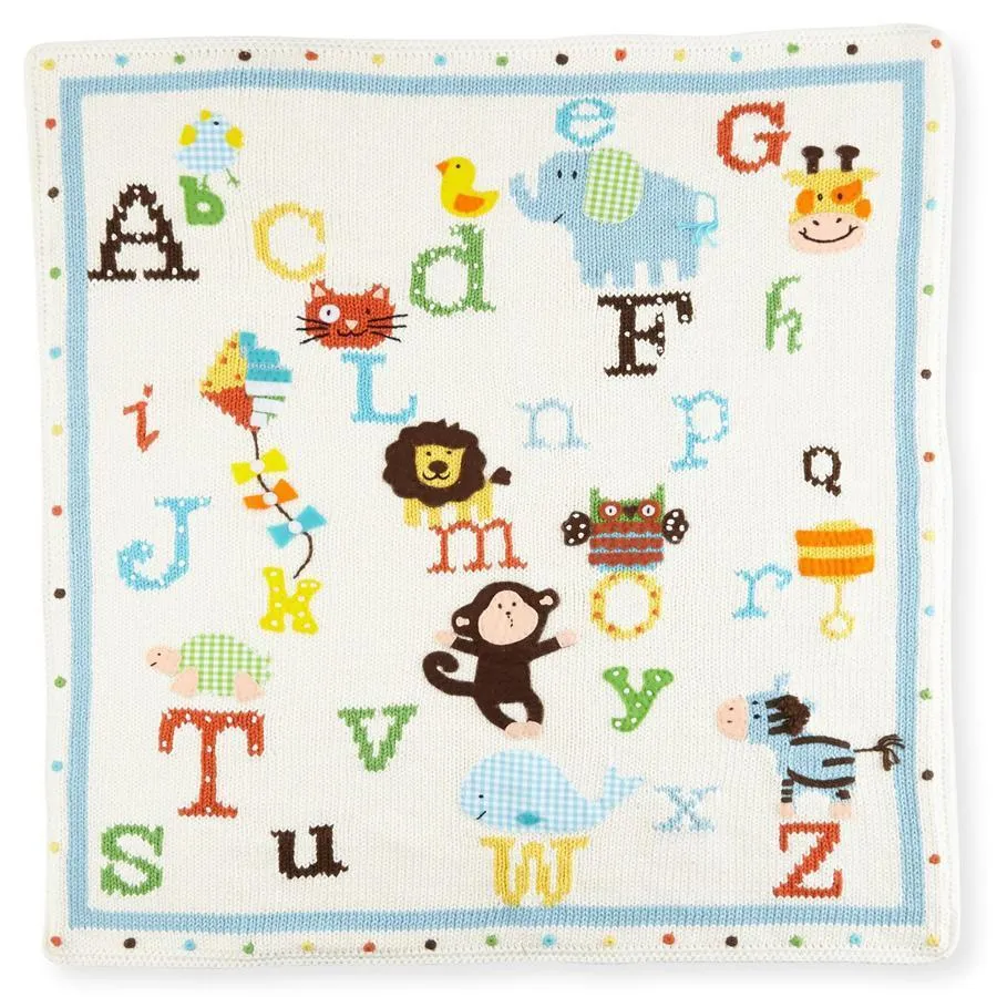 Alphabet Soup Knit Blanket