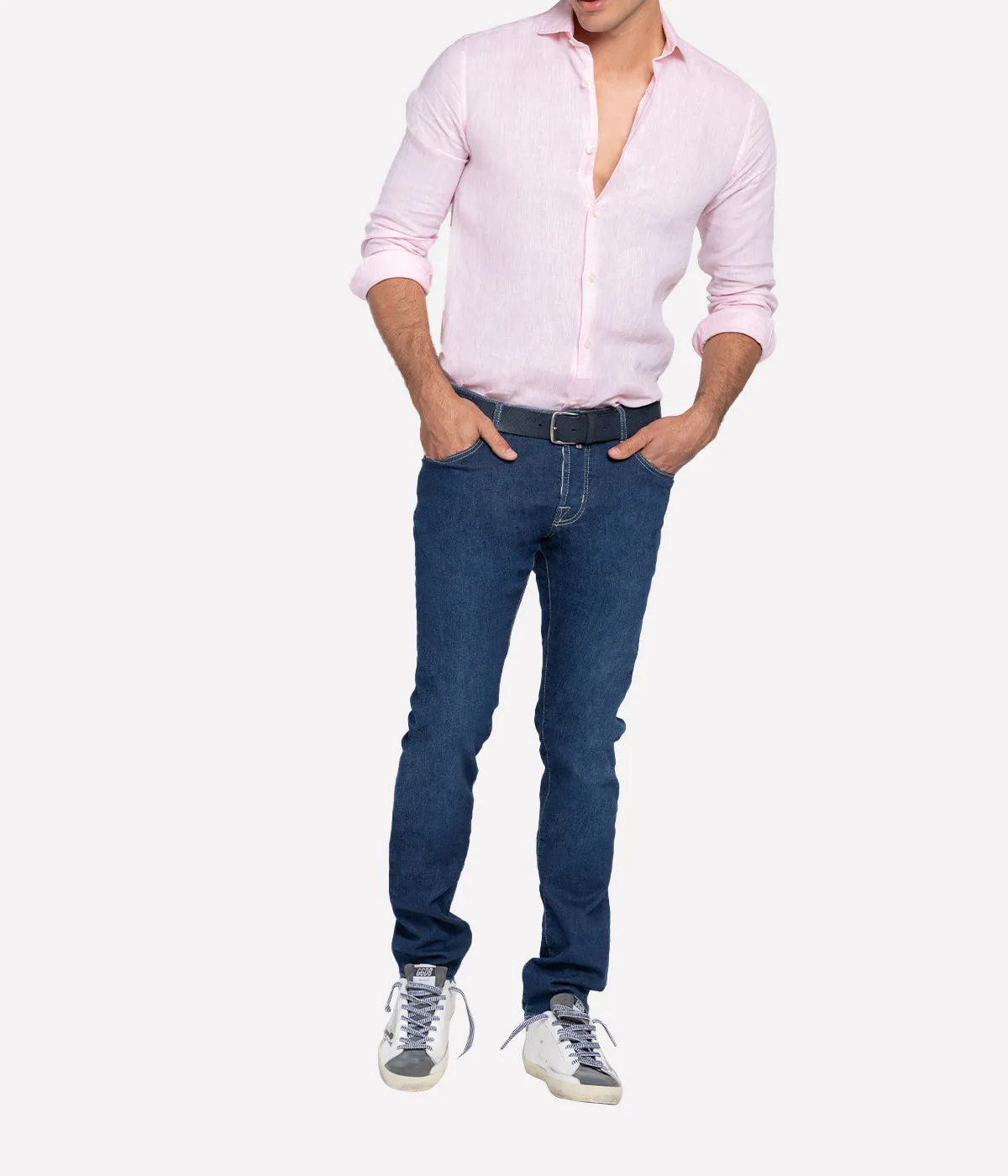 Antonio Linen Shirt in Pink