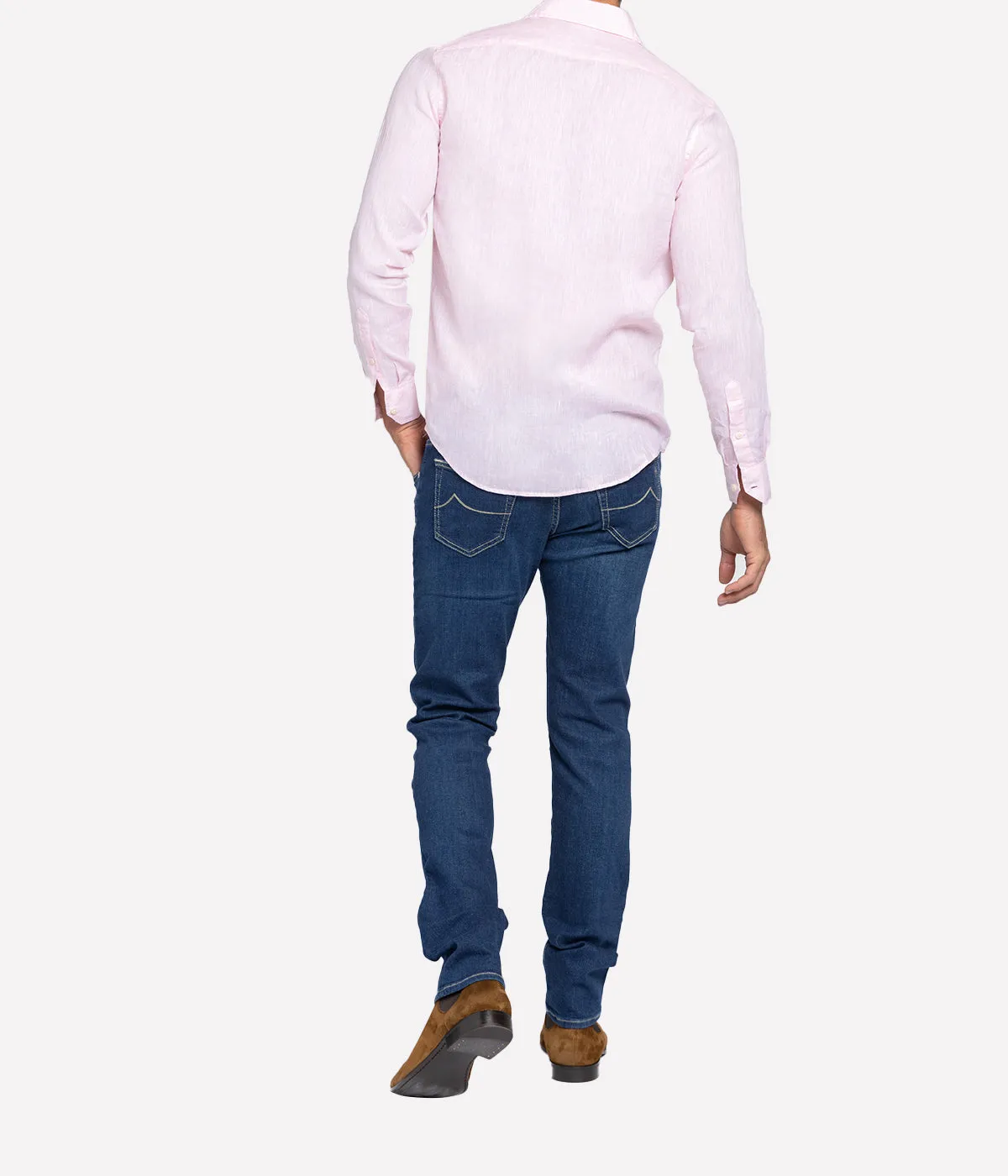 Antonio Linen Shirt in Pink