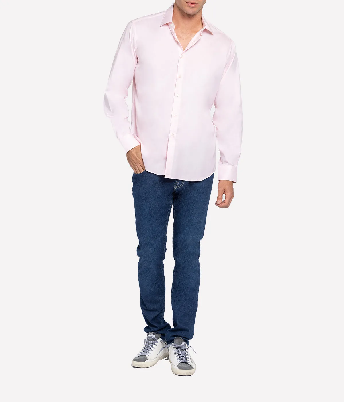 Antonio Linen Shirt in Pink