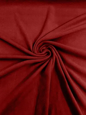 Apple Red Solid Polar Fleece Fabric Sold by the yard 60"Wide|Antipilling 245GSM |Medium Soft Weight| Blanket Supply,DIY, Decor,Baby Blanket
