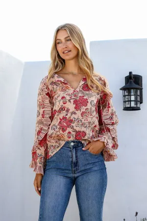 Autumn Rhapsody Top - Blush Multi