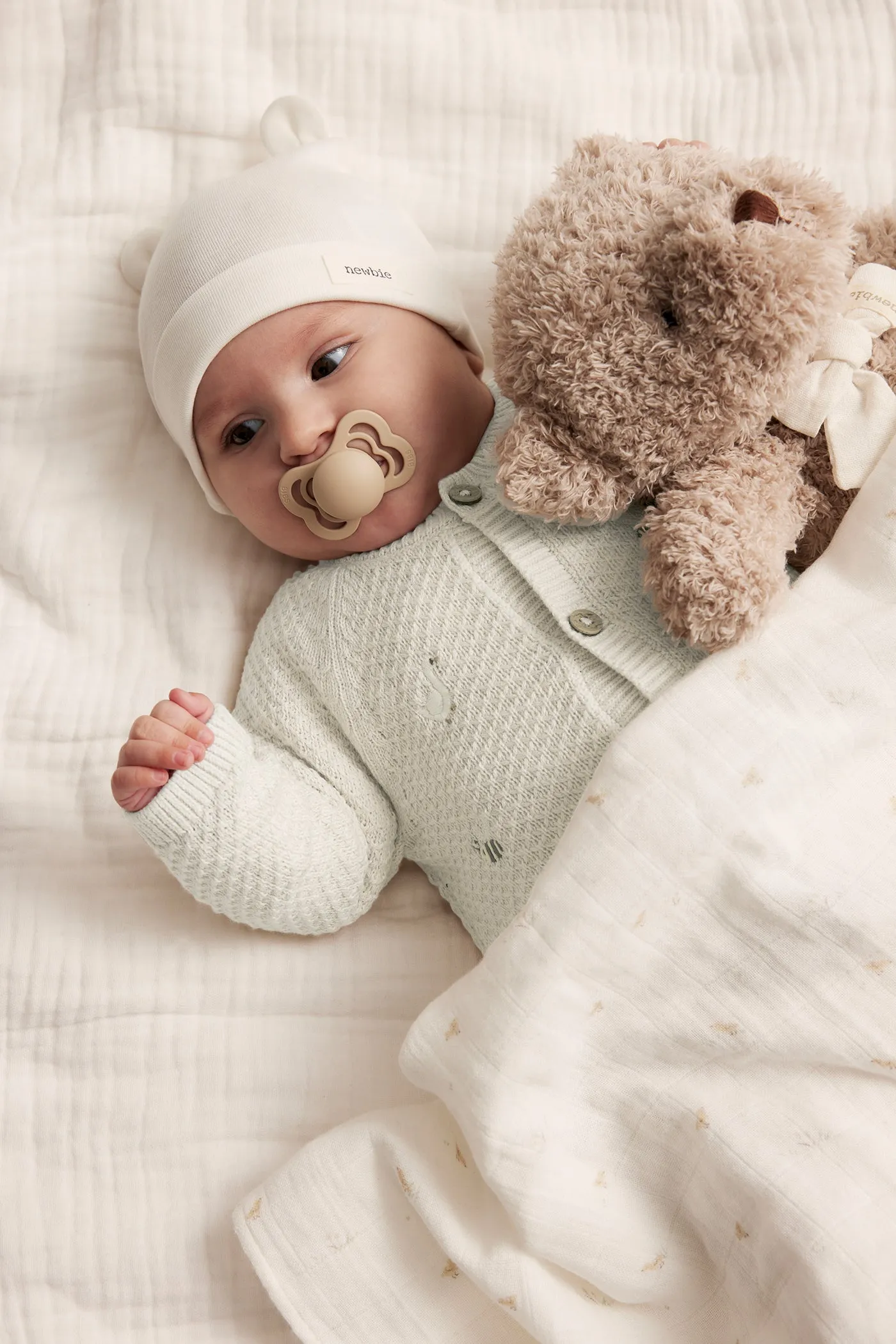 Baby white embroidered cardigan