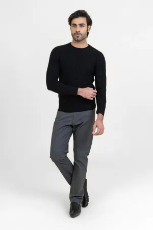 Black Round Neck Sweater