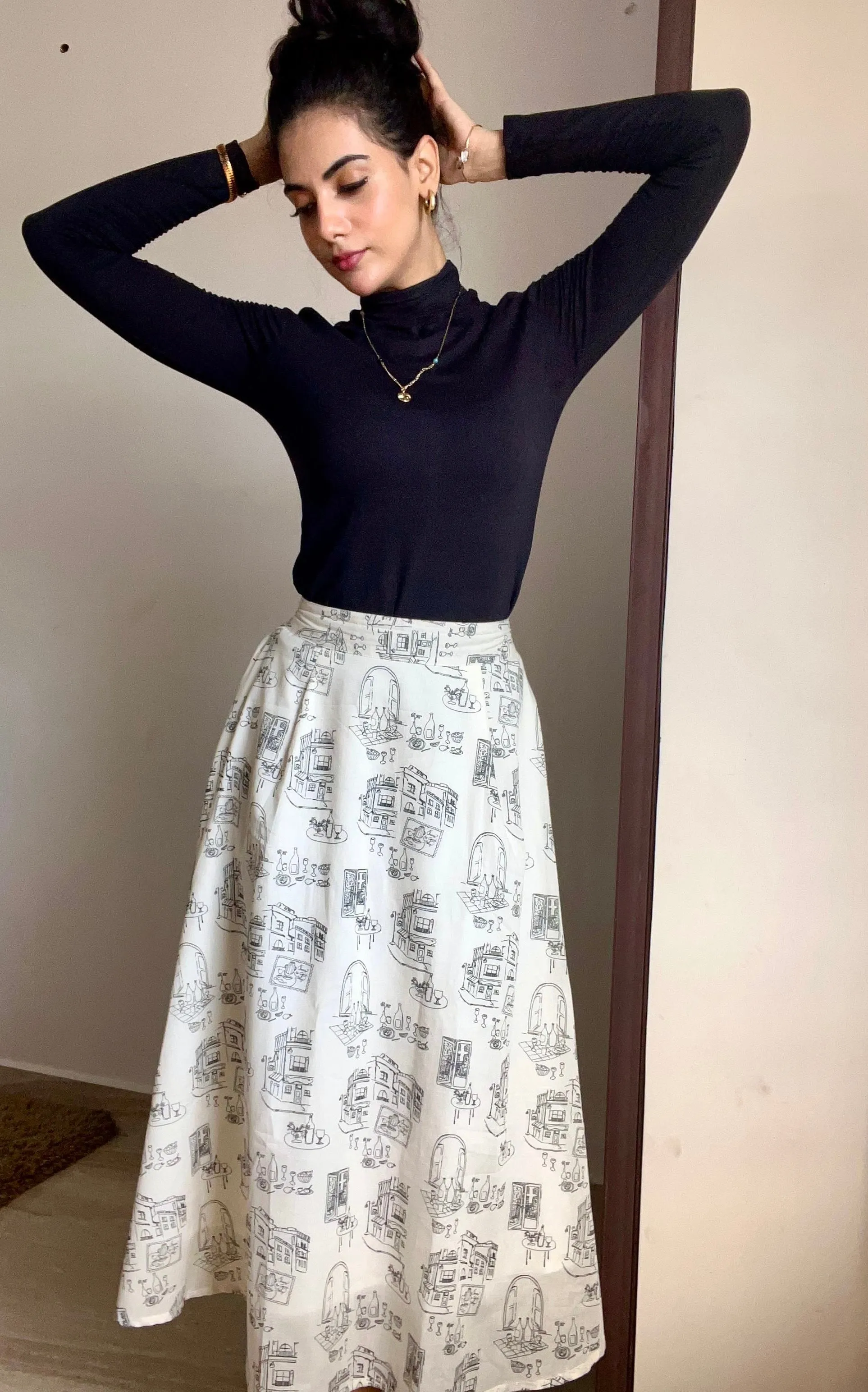 Black Turtle Neck Top