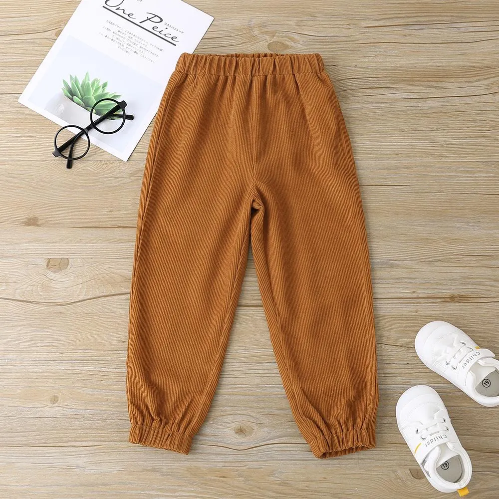 Boys Plaid Long Sleeve Lapel Button Shirt & Pants Boy Clothing Wholesale