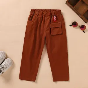 Boys Pocket Letter Tape Causal Pants Wholesale Boy Clothing