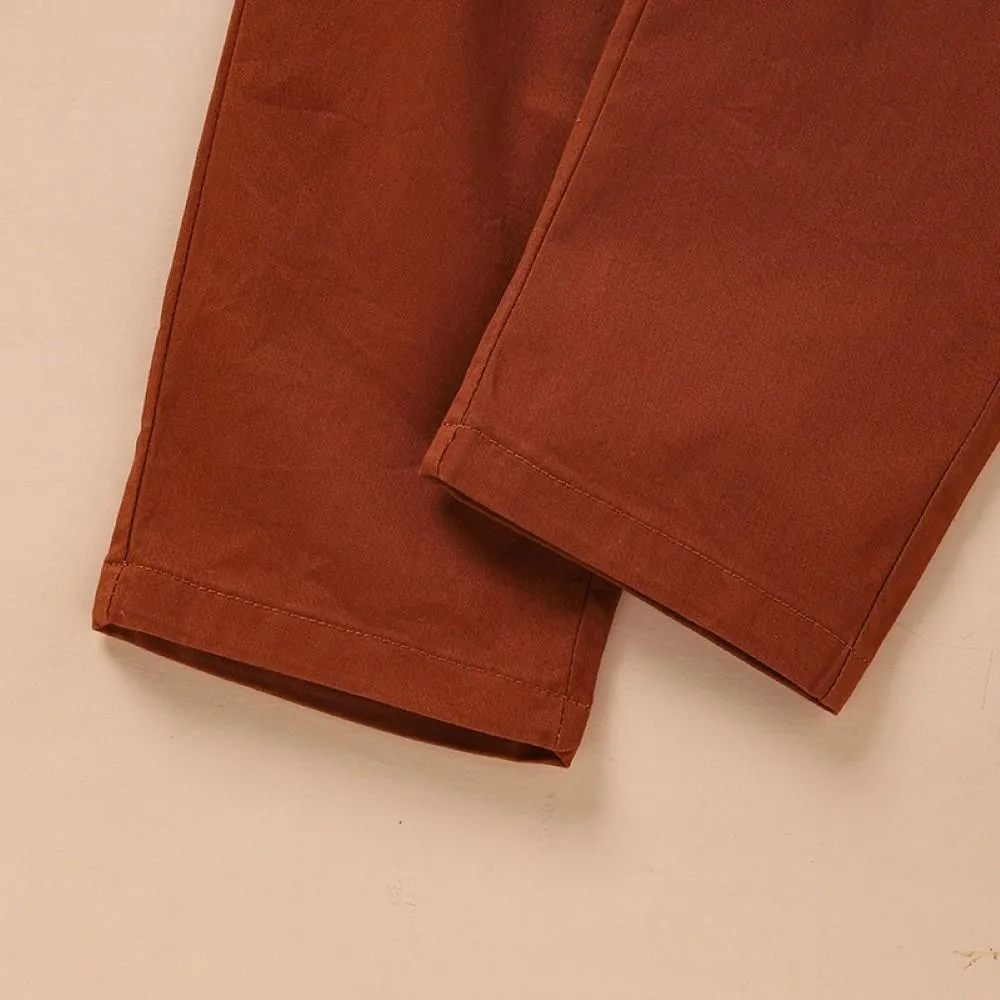Boys Pocket Letter Tape Causal Pants Wholesale Boy Clothing