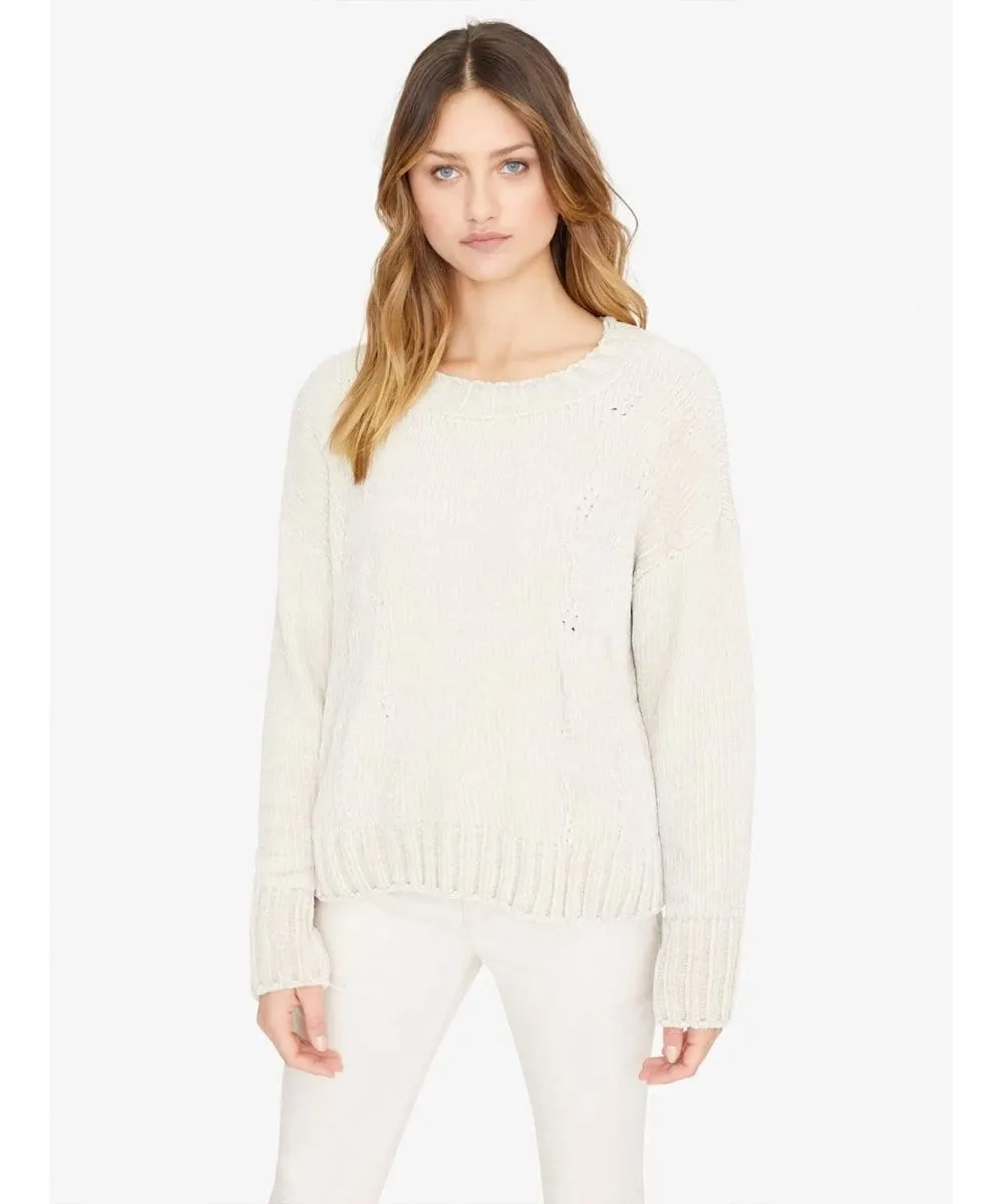 Chenille Cable Sweater Moonstone
