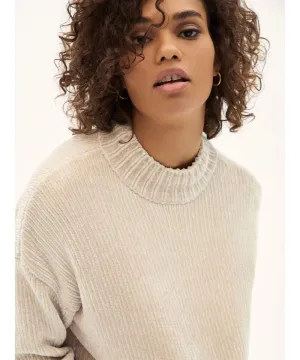 Chenille Cable Sweater Moonstone