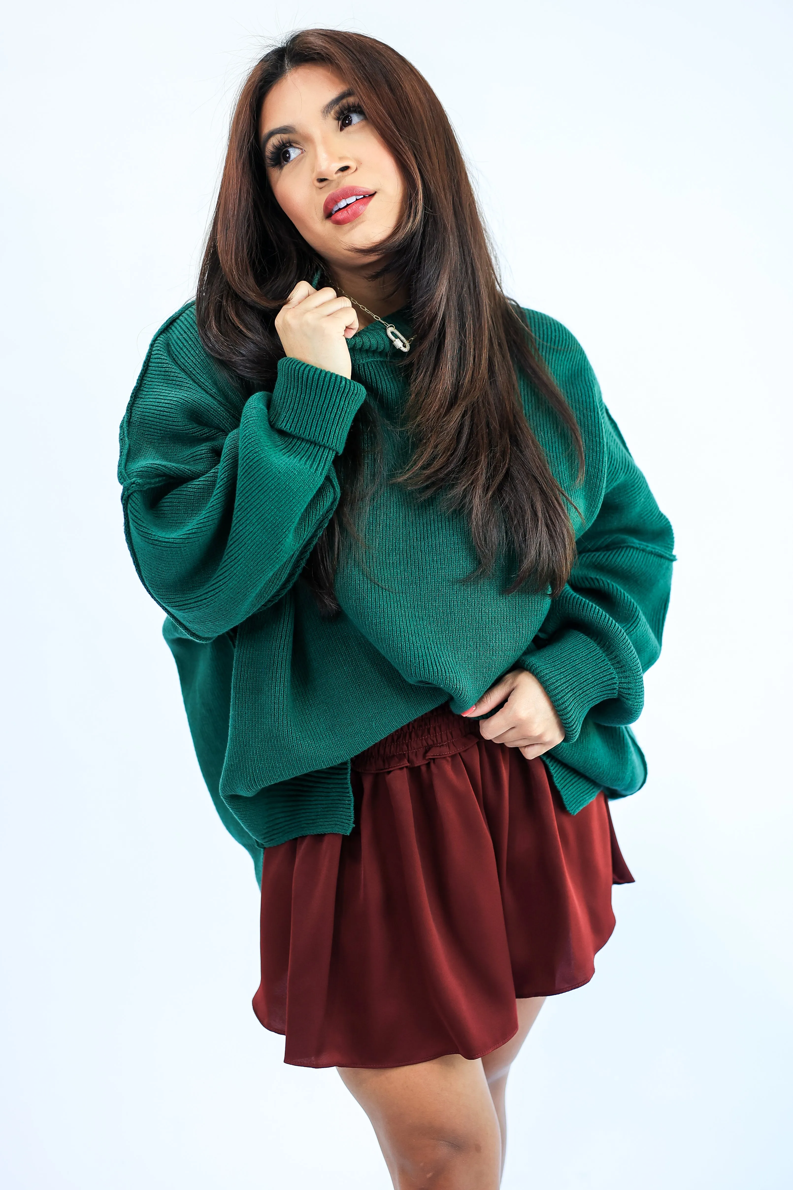 Comfy Magic Oversized Sweater In Hunter