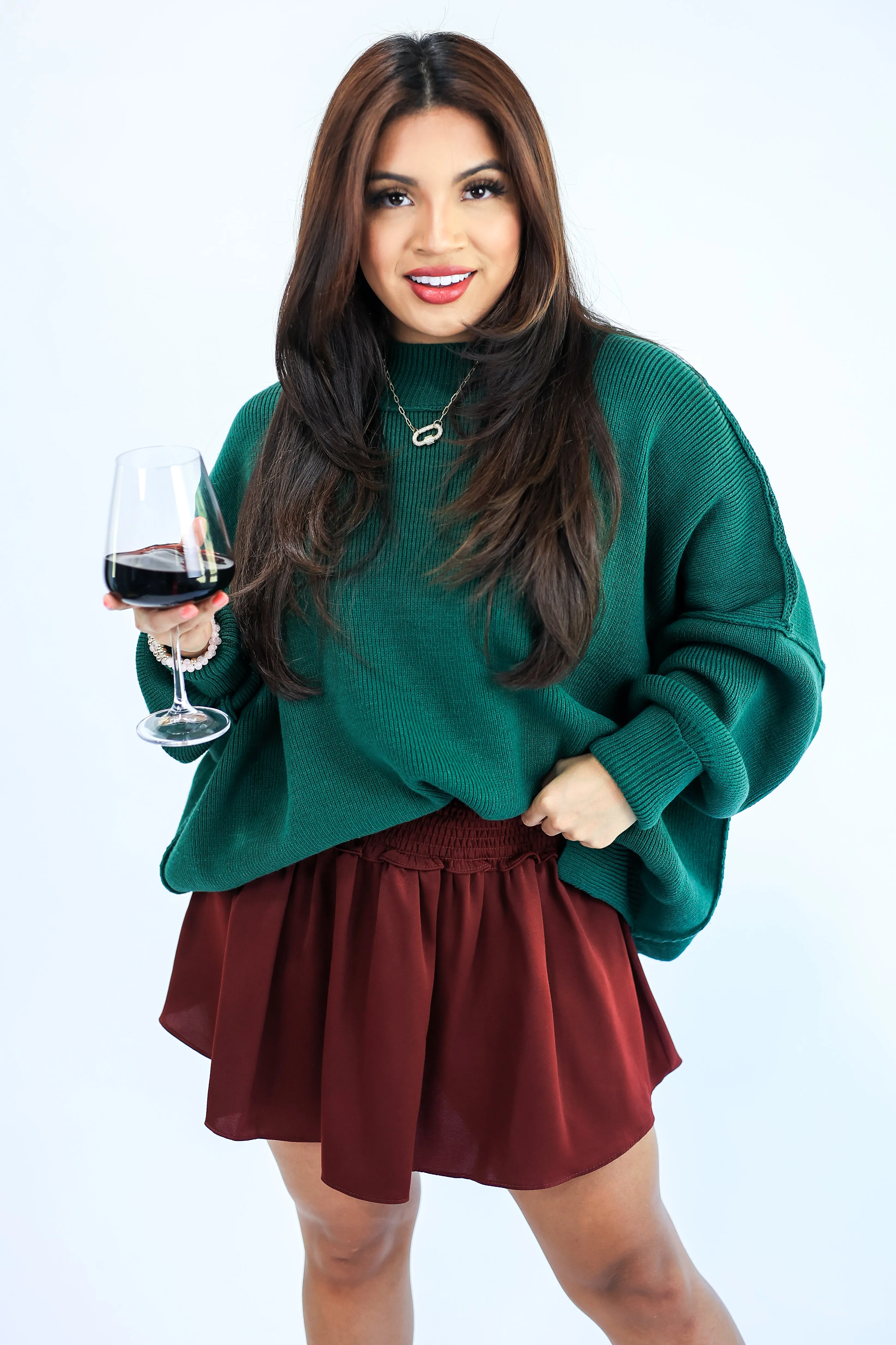 Comfy Magic Oversized Sweater In Hunter