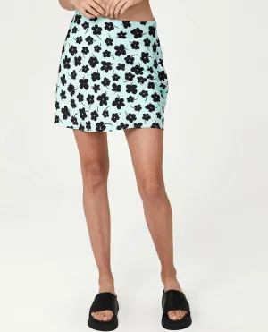 Cotton On Women's Zip Floral Santorini Satin Mini Skirt Size L