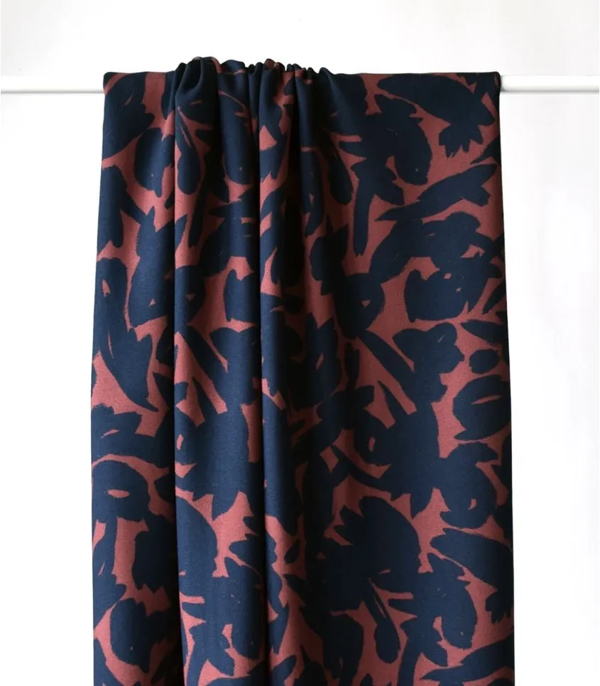 Cousette - Shadow Mahogany Viscose Crepe Fabric