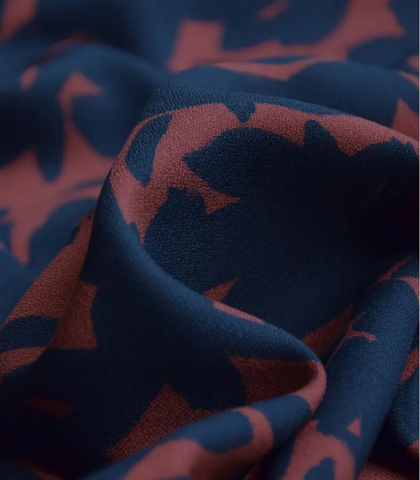 Cousette - Shadow Mahogany Viscose Crepe Fabric
