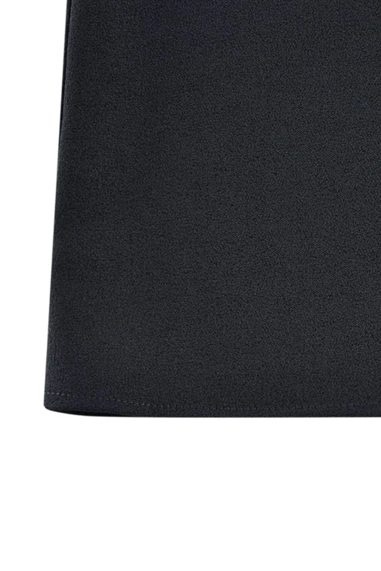 Crepe Stand Collar Blouse With Detachable Tie