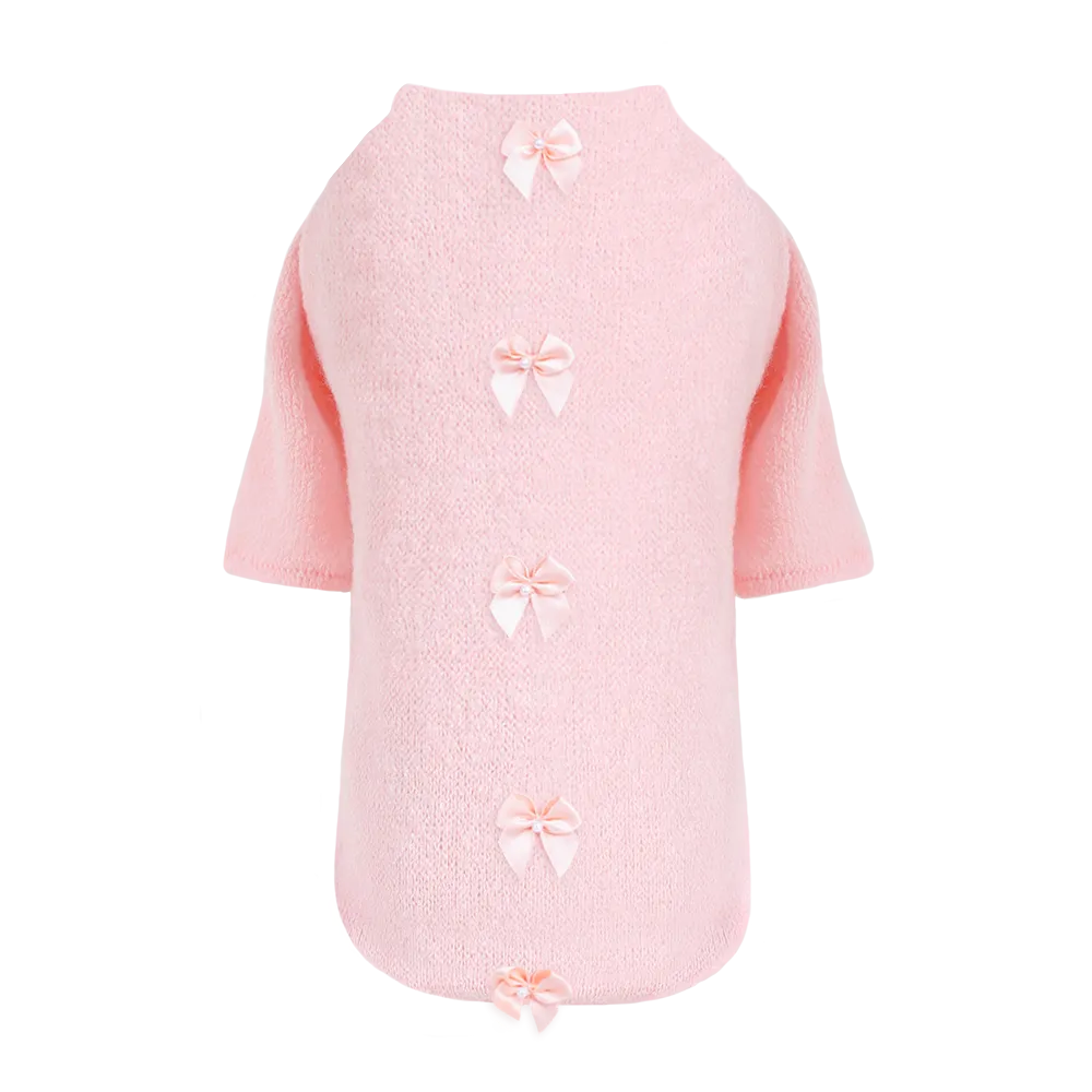 Dainty Bow Dog Sweater