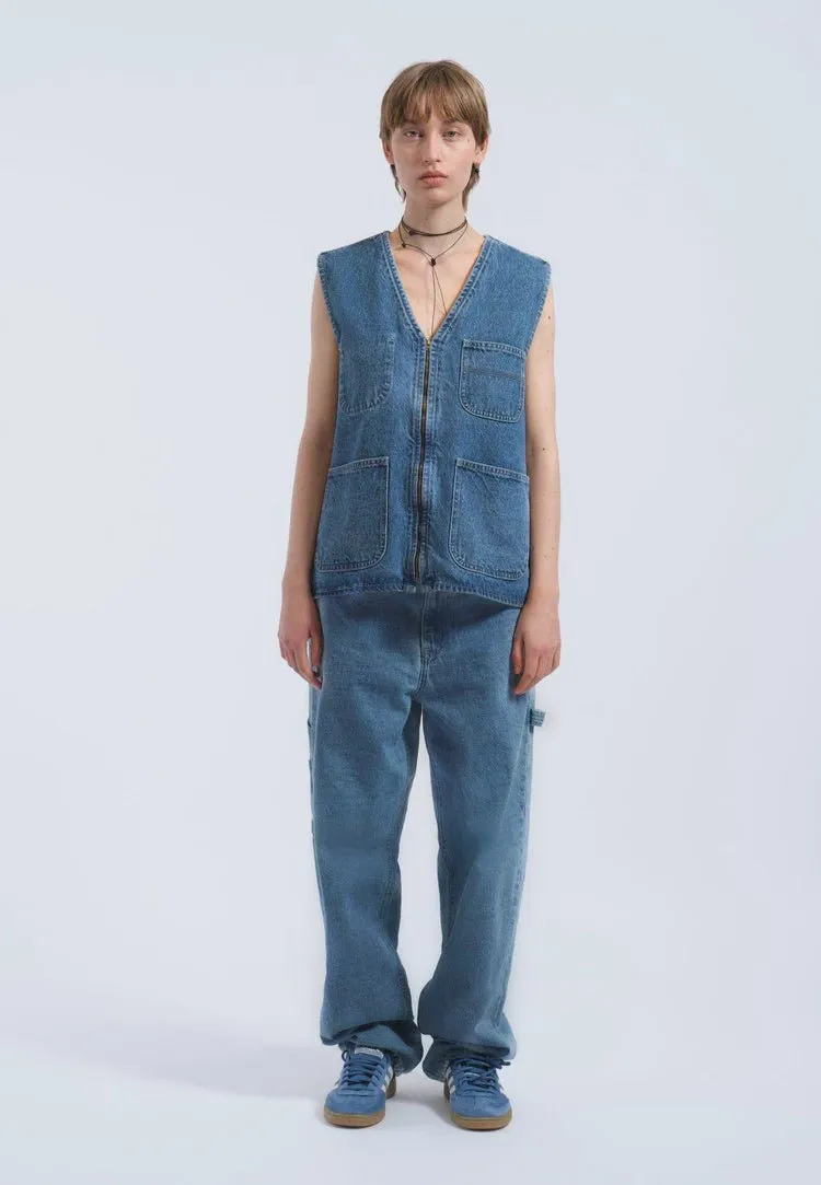 Denver Worker Vest - Stream Sky Retro