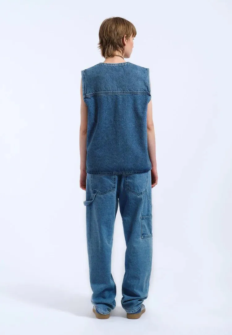 Denver Worker Vest - Stream Sky Retro