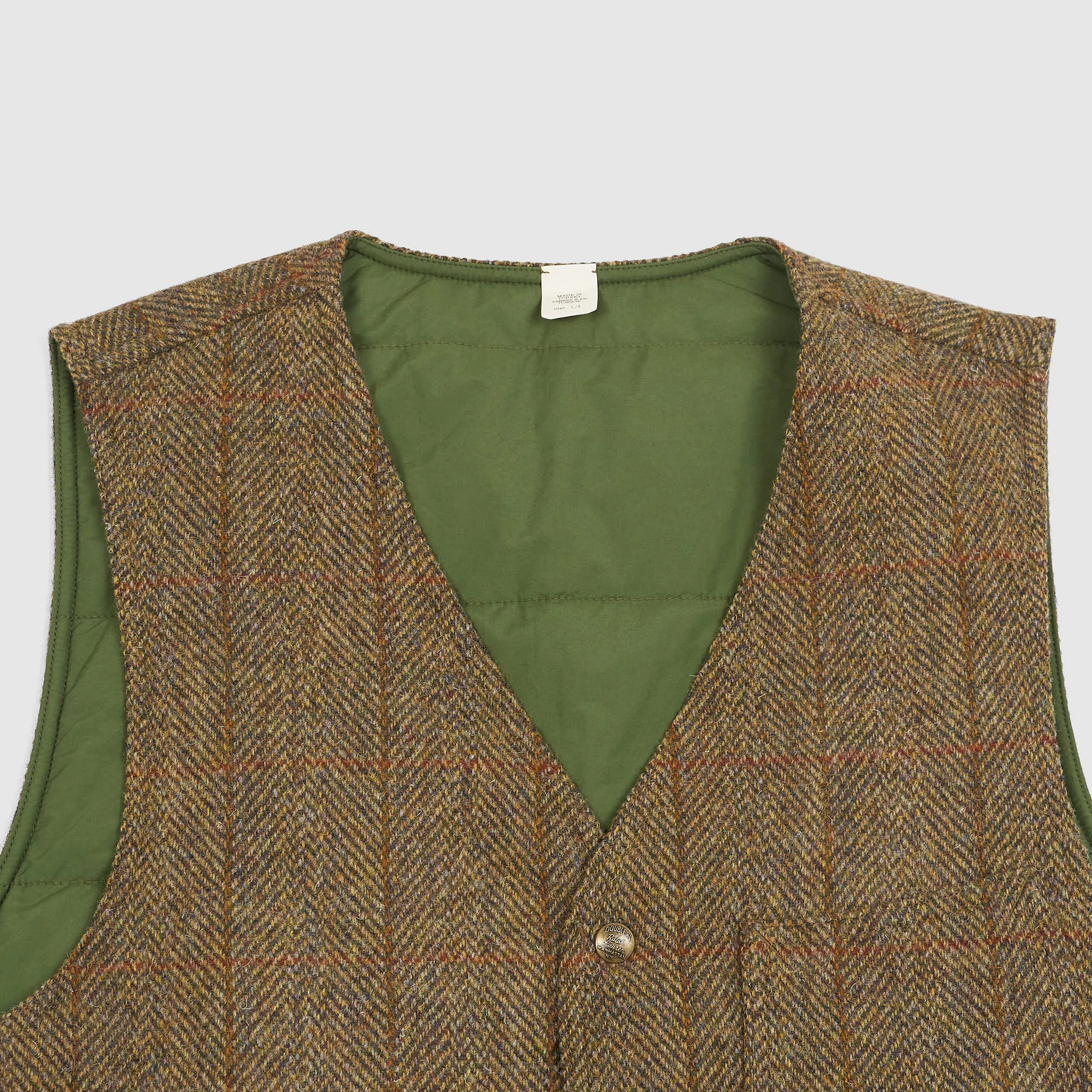 Double RL Huntshaw Reversible Harris Tweed Vest