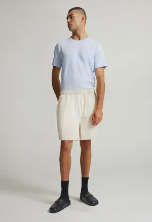 Edon Cotton Twill Short - Off White