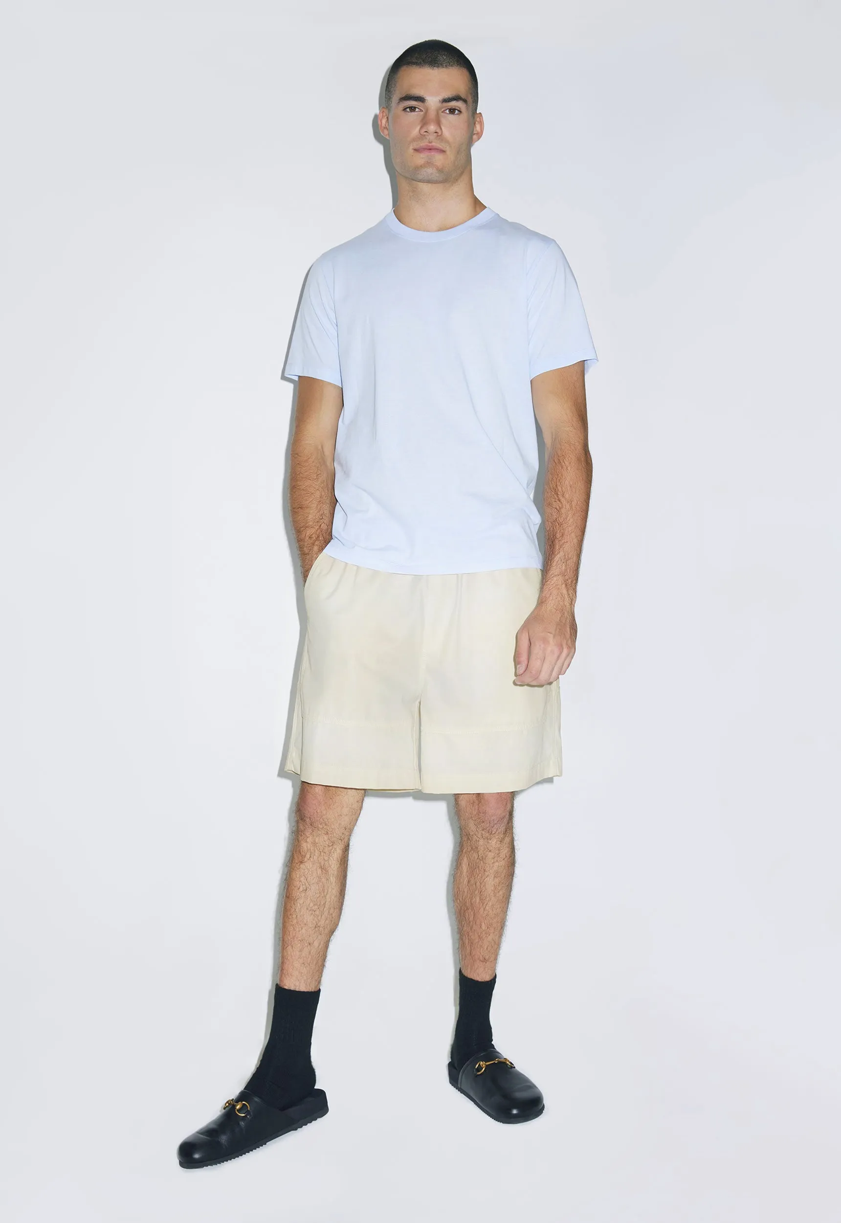 Edon Cotton Twill Short - Off White
