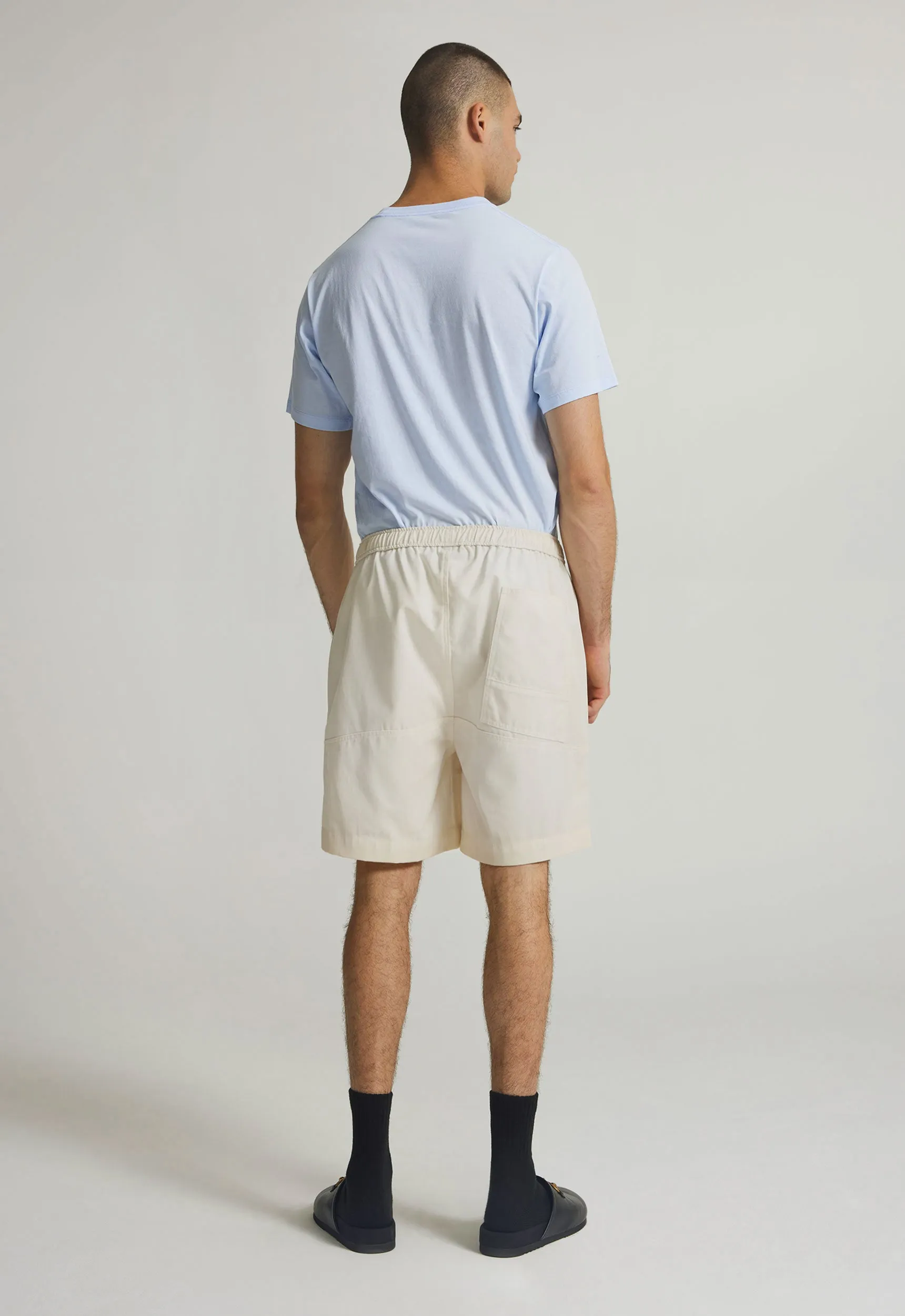 Edon Cotton Twill Short - Off White