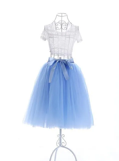 Fashion Multi-layer Pure Color A-line Tulle Skirt