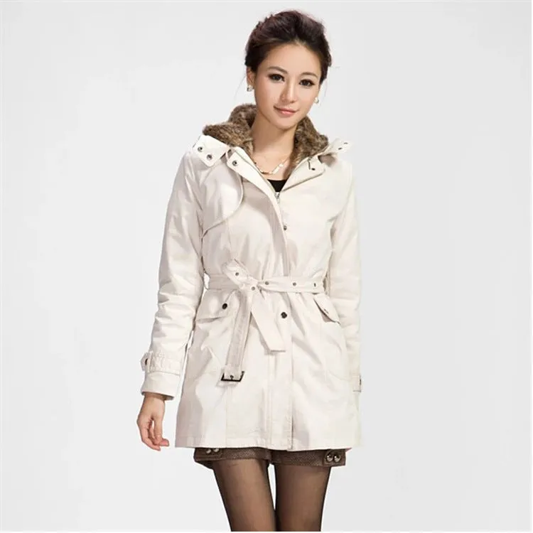 Faux Fur Warm Long Hooded Coat