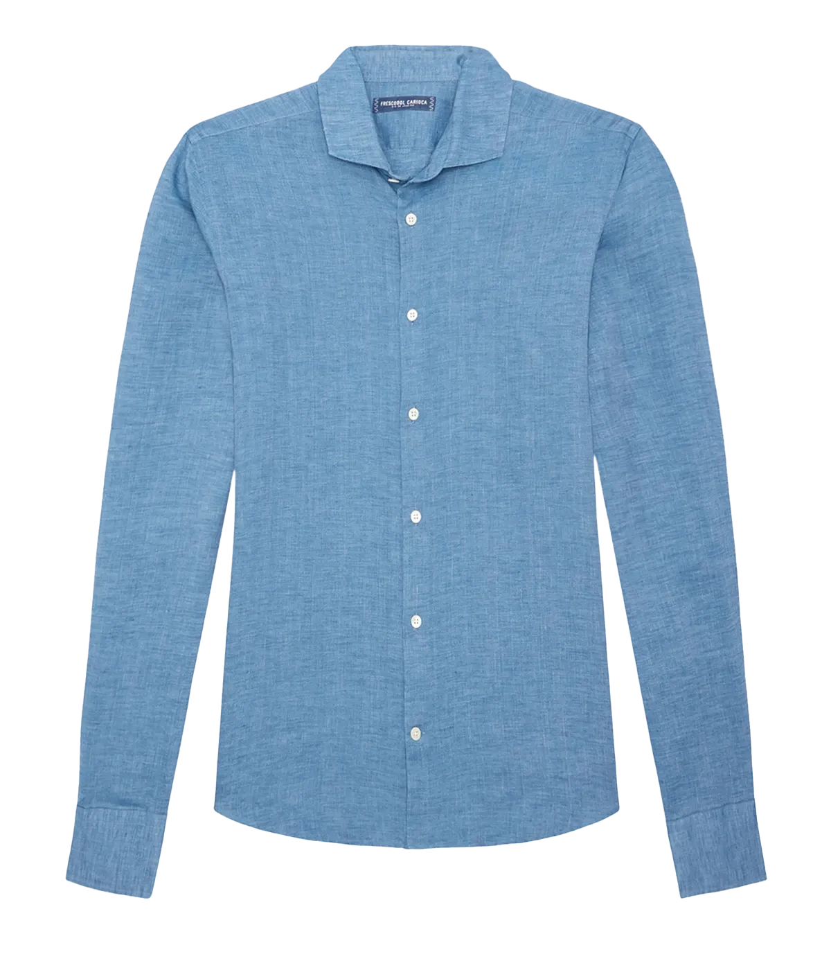 *FINAL SALE* Antonio Linen Long Sleeve Shirt in Cloud Blue
