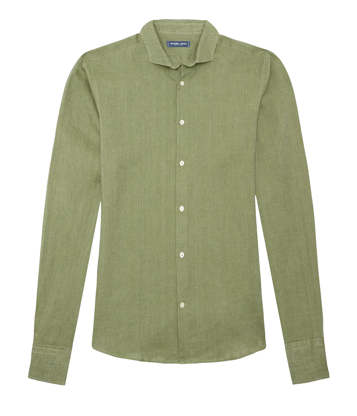 *FINAL SALE* Antonio Linen Long Sleeve Shirt in Jungle Green