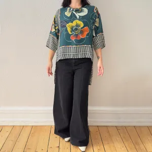 Floral Silk Top - Size S