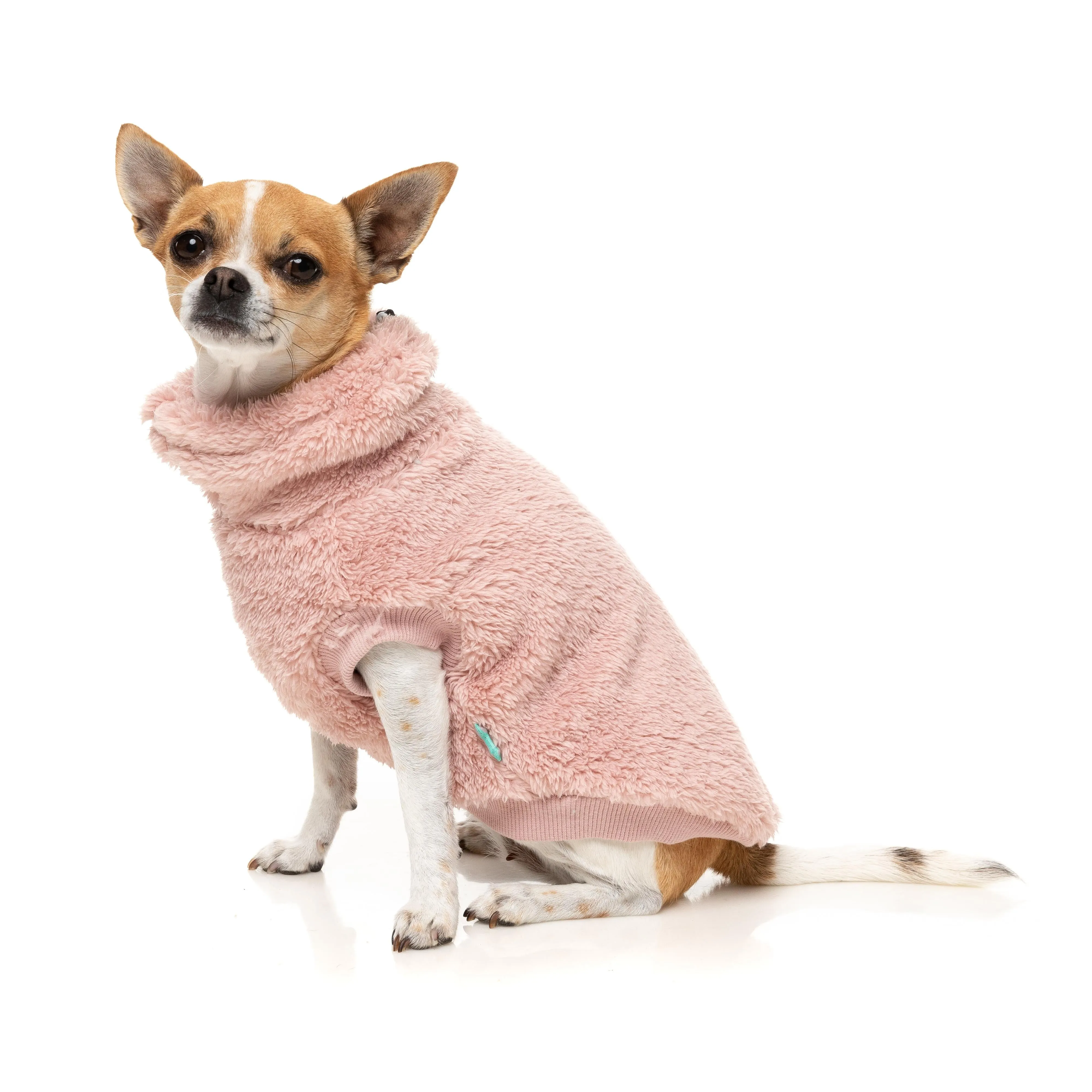 FuzzYard Dog Apparel Turtle Teddy 25 Sweater Blossom Pink Size 3