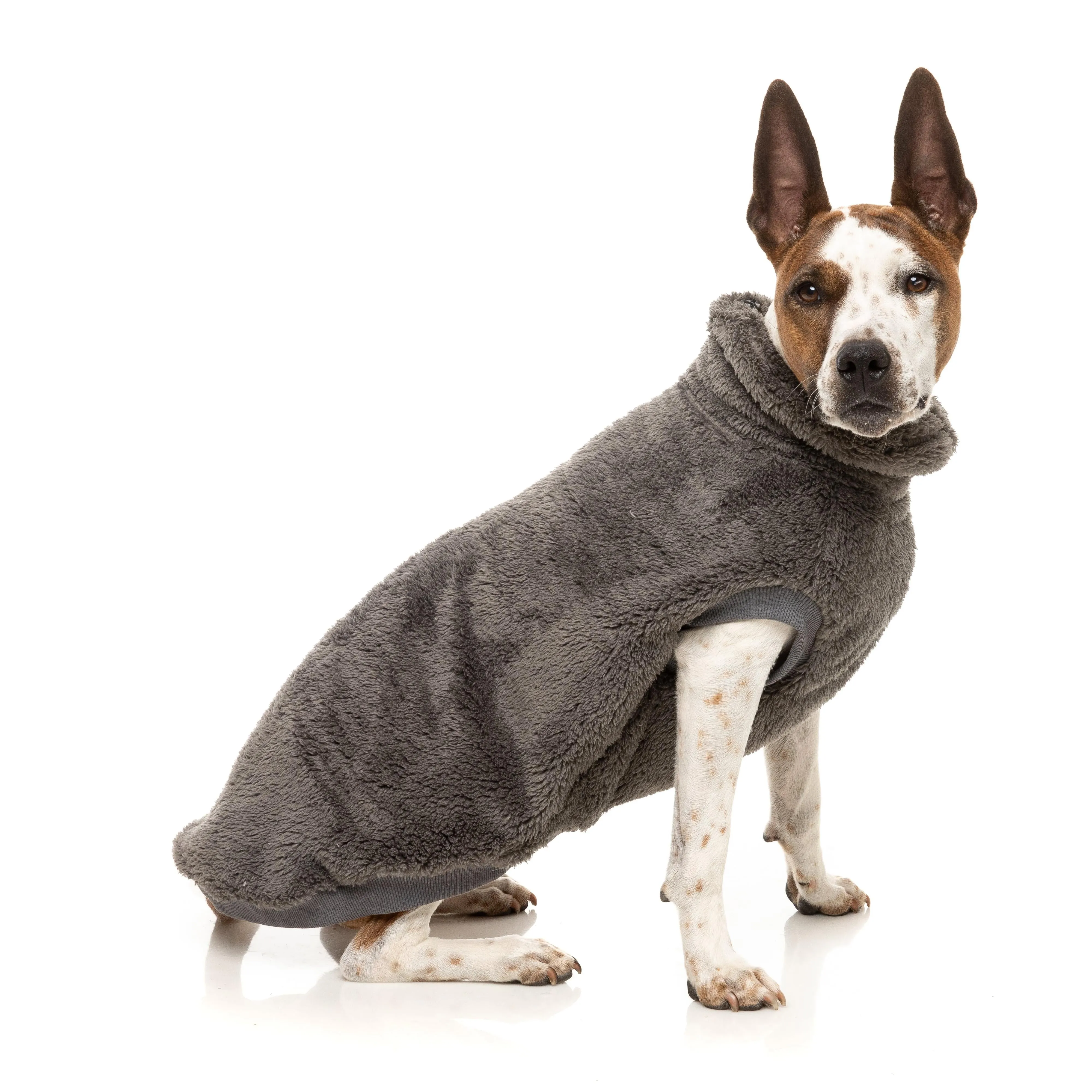 FuzzYard Dog Apparel Turtle Teddy 25 Sweater Gunmetal Grey Size 1 ^ ^