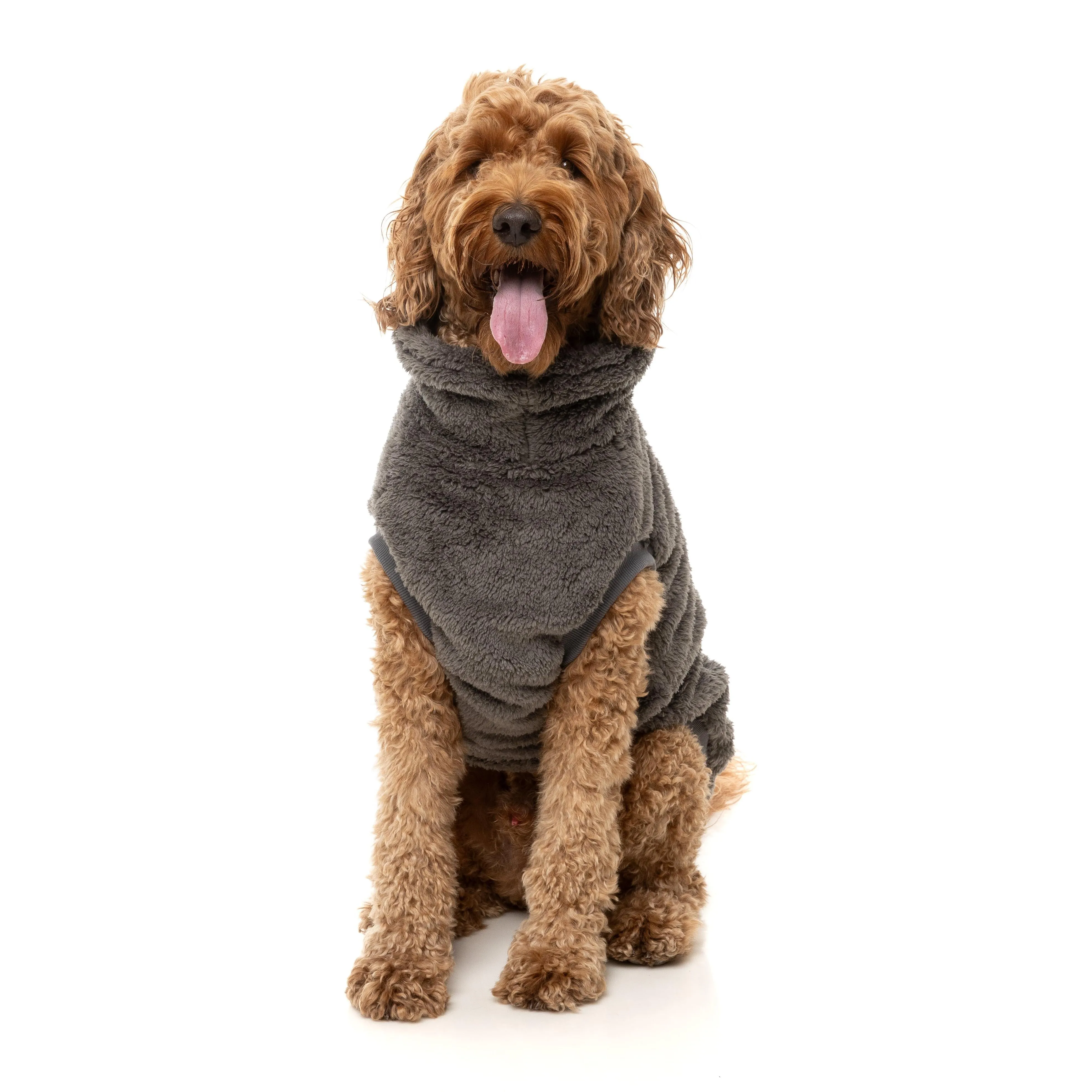 FuzzYard Dog Apparel Turtle Teddy 25 Sweater Gunmetal Grey Size 1 ^ ^