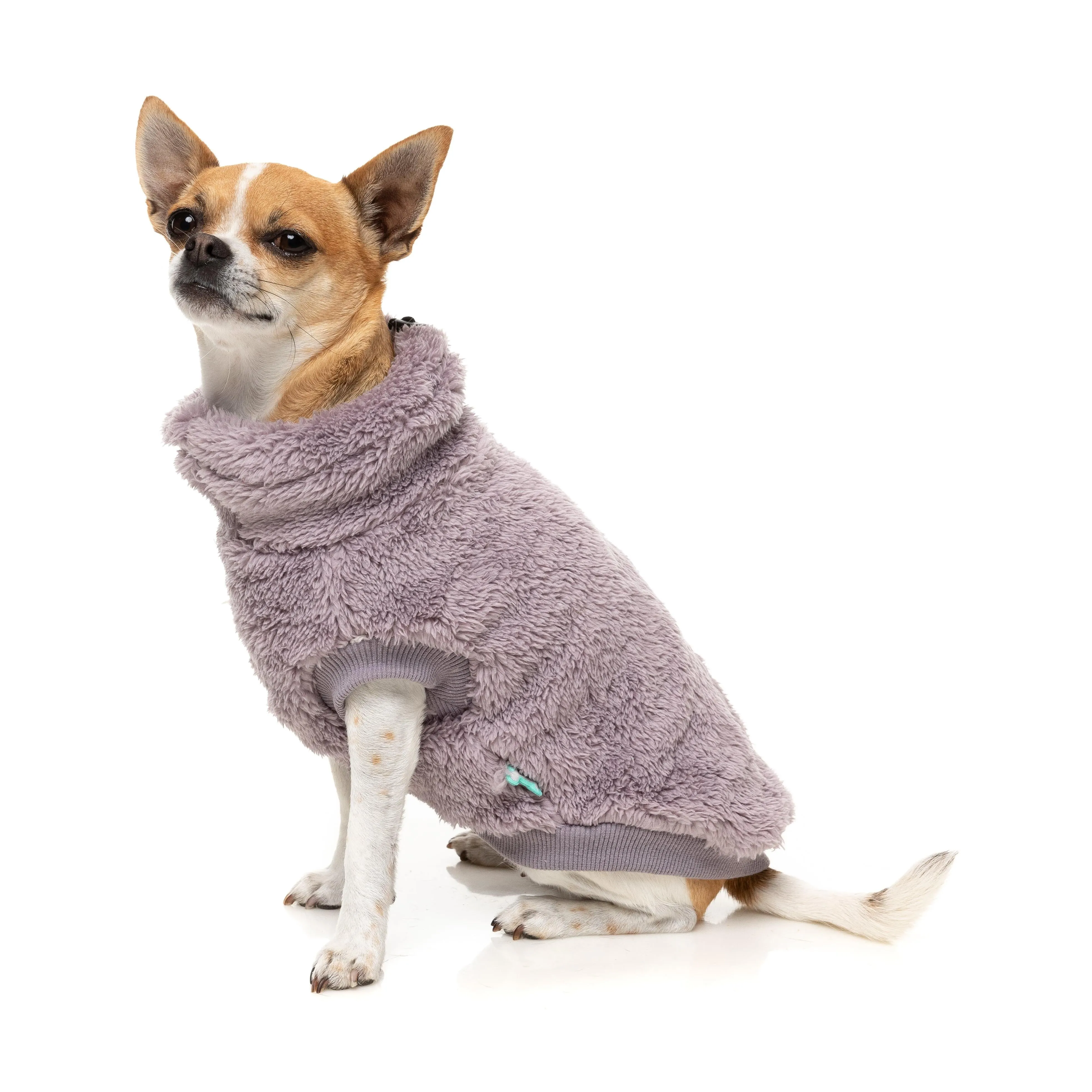 FuzzYard Dog Apparel Turtle Teddy 25 Sweater Lavender Size 4 ^ ^