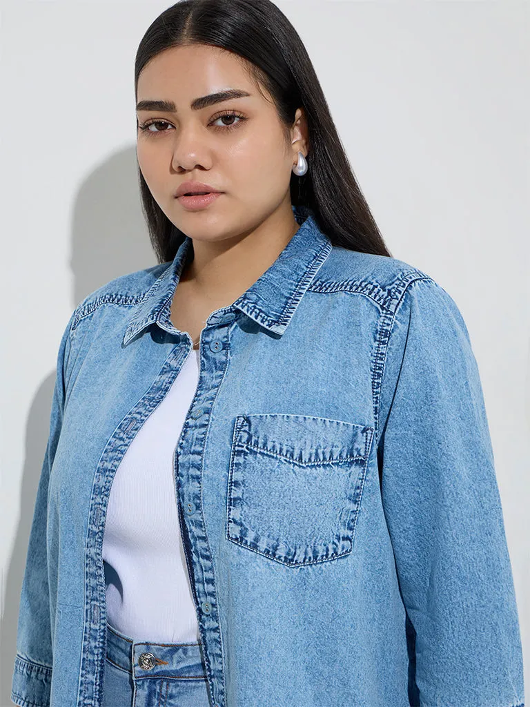 Gia Blue Washed Denim Shirt