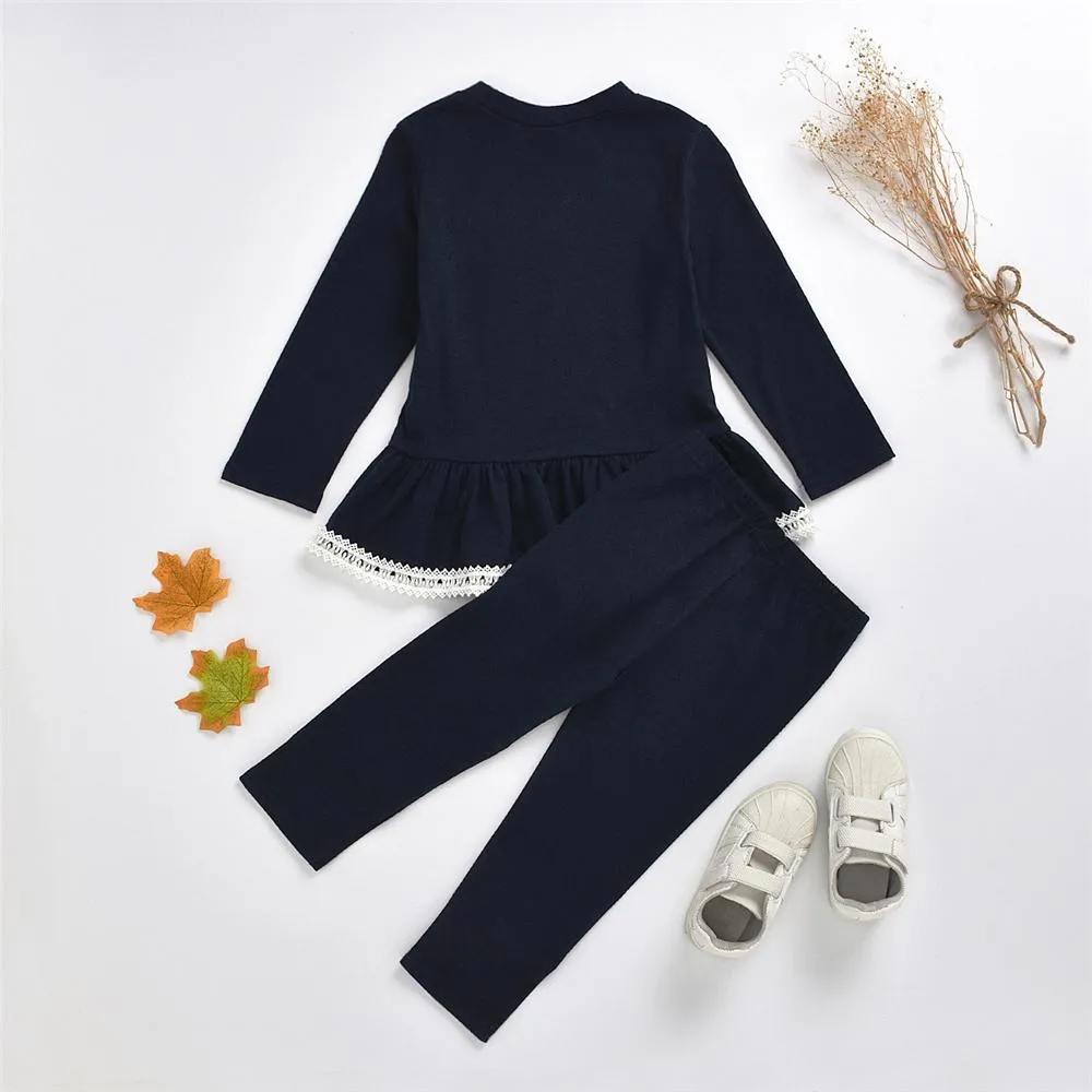 Girls Long Sleeve Heart Leopard Top & Pants Girl Boutique Clothing Wholesale
