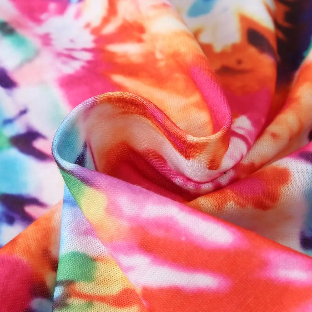 Girls Tie Dye Long Sleeve T-shirt & Pants Wholesale Clothing For Girls