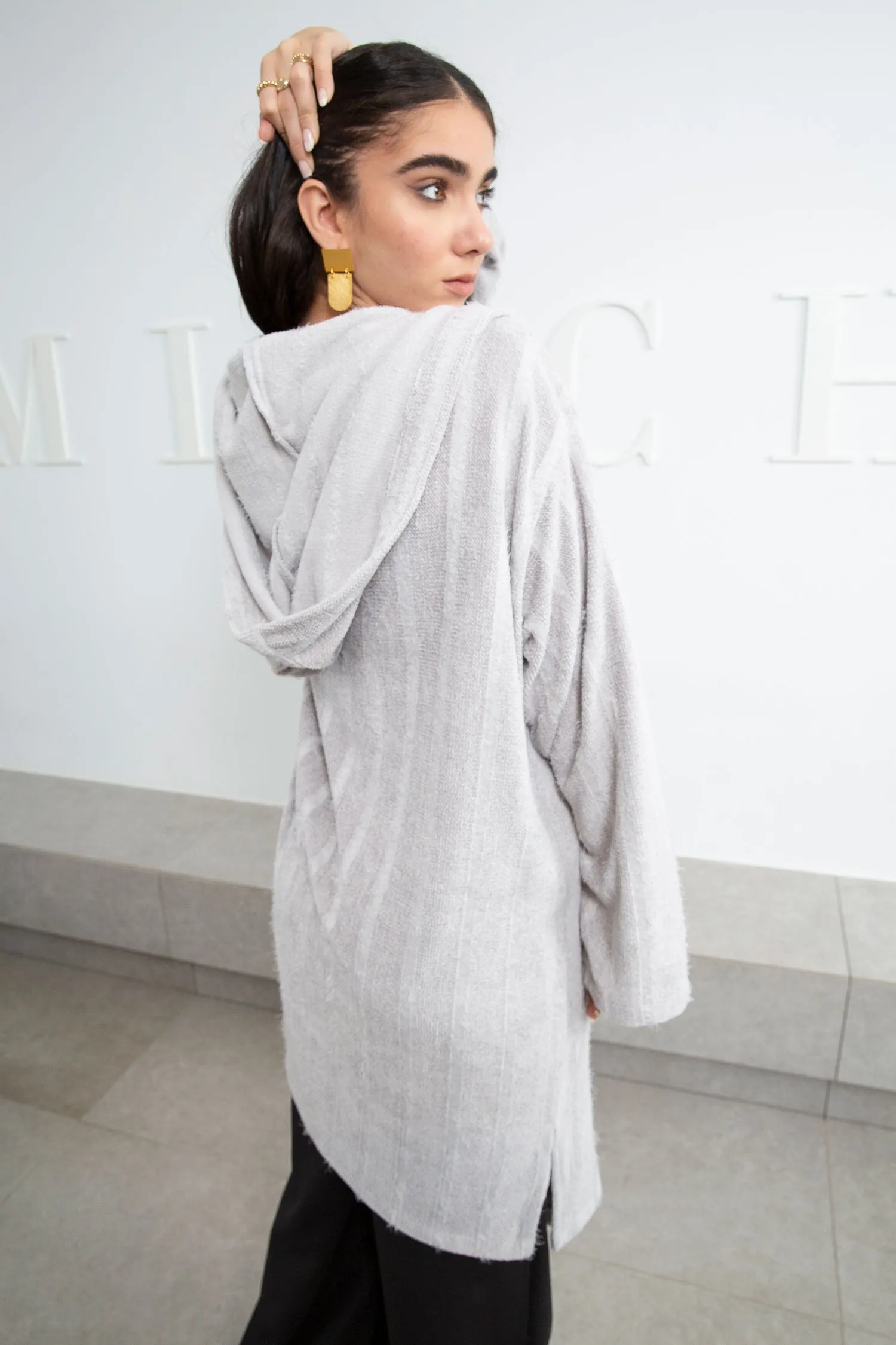 Grey Knit Cardigan - Zola