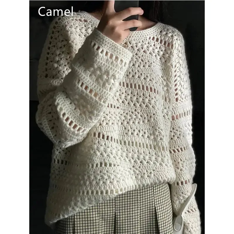 Hollow Cashmere Knitted Sweater
