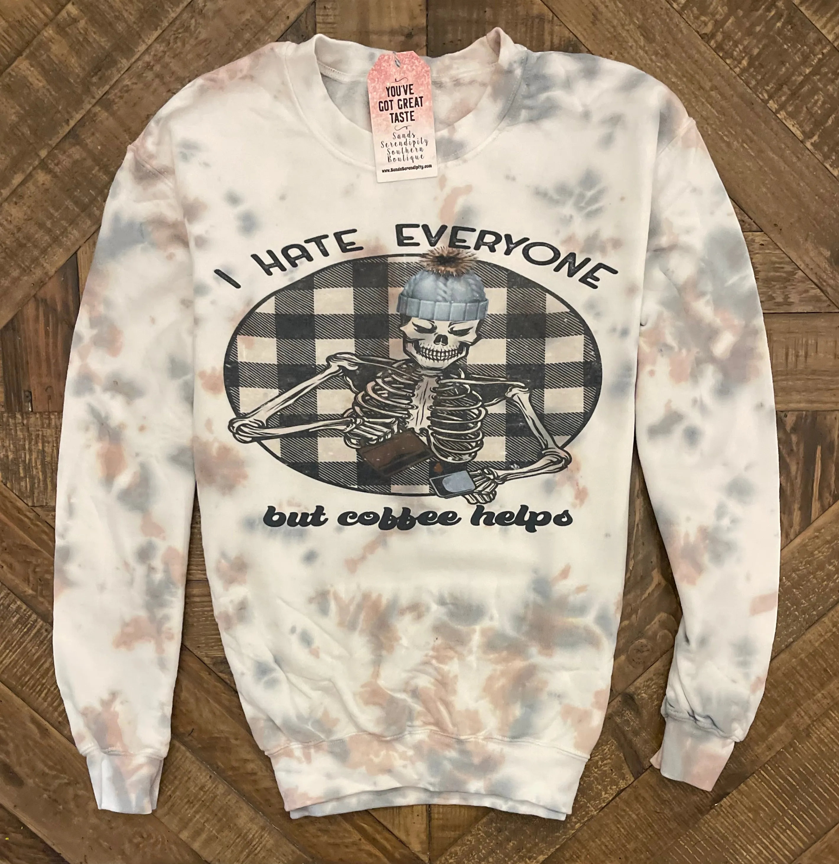 I Hate Everyone But Coffee Helps Sweatshirt ☕️