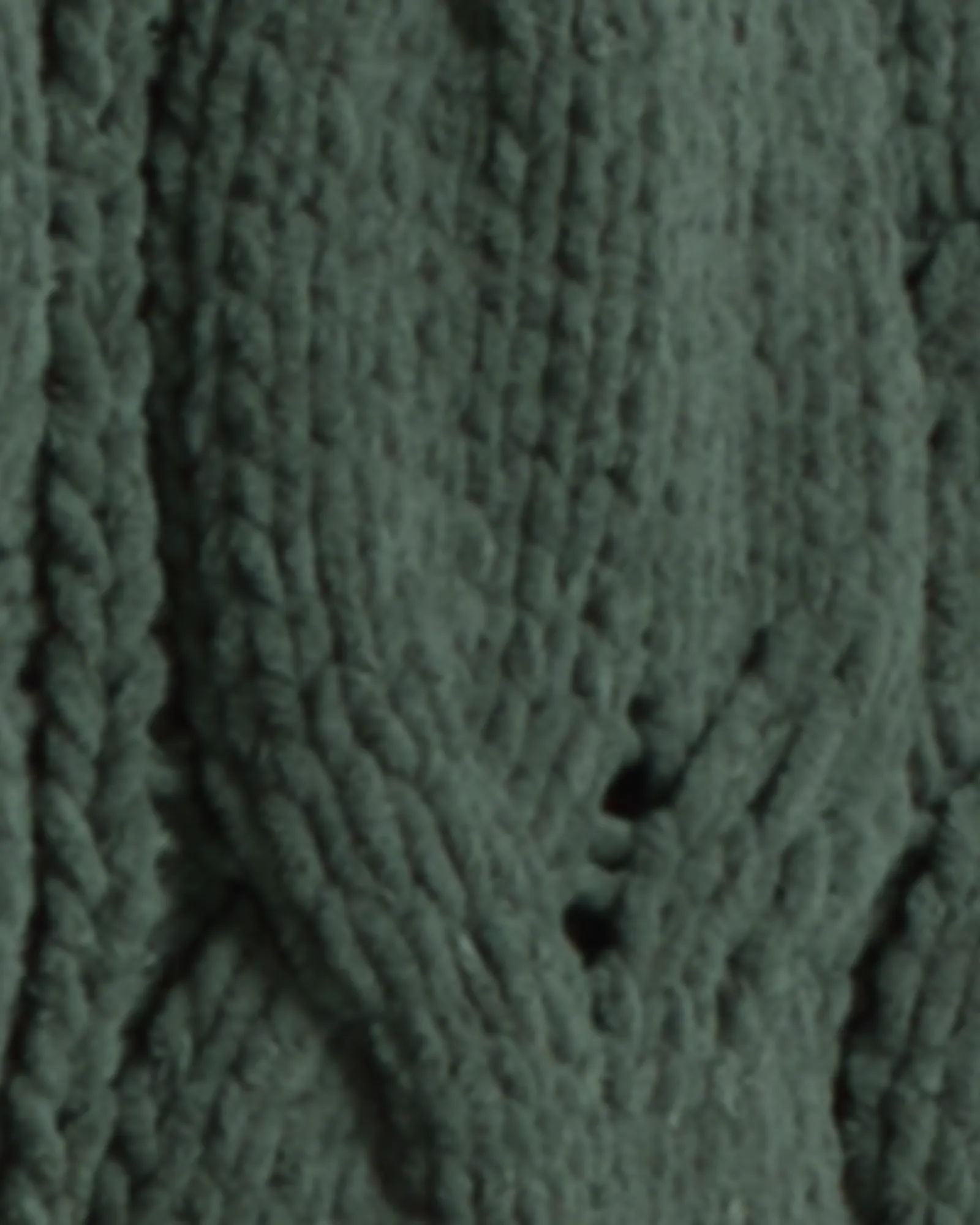 Isabella Cable Knit Cardigan | Forest Green