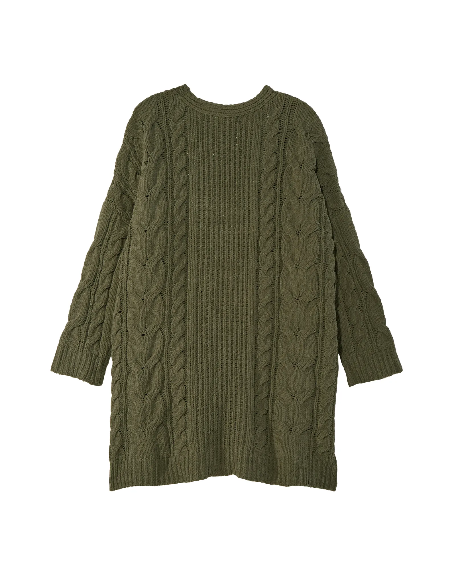 Isabella Cable Knit Cardigan | Forest Green