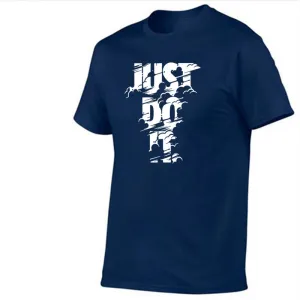 Just Do It Letter Printed Fashionable Round Neck T-shirts
