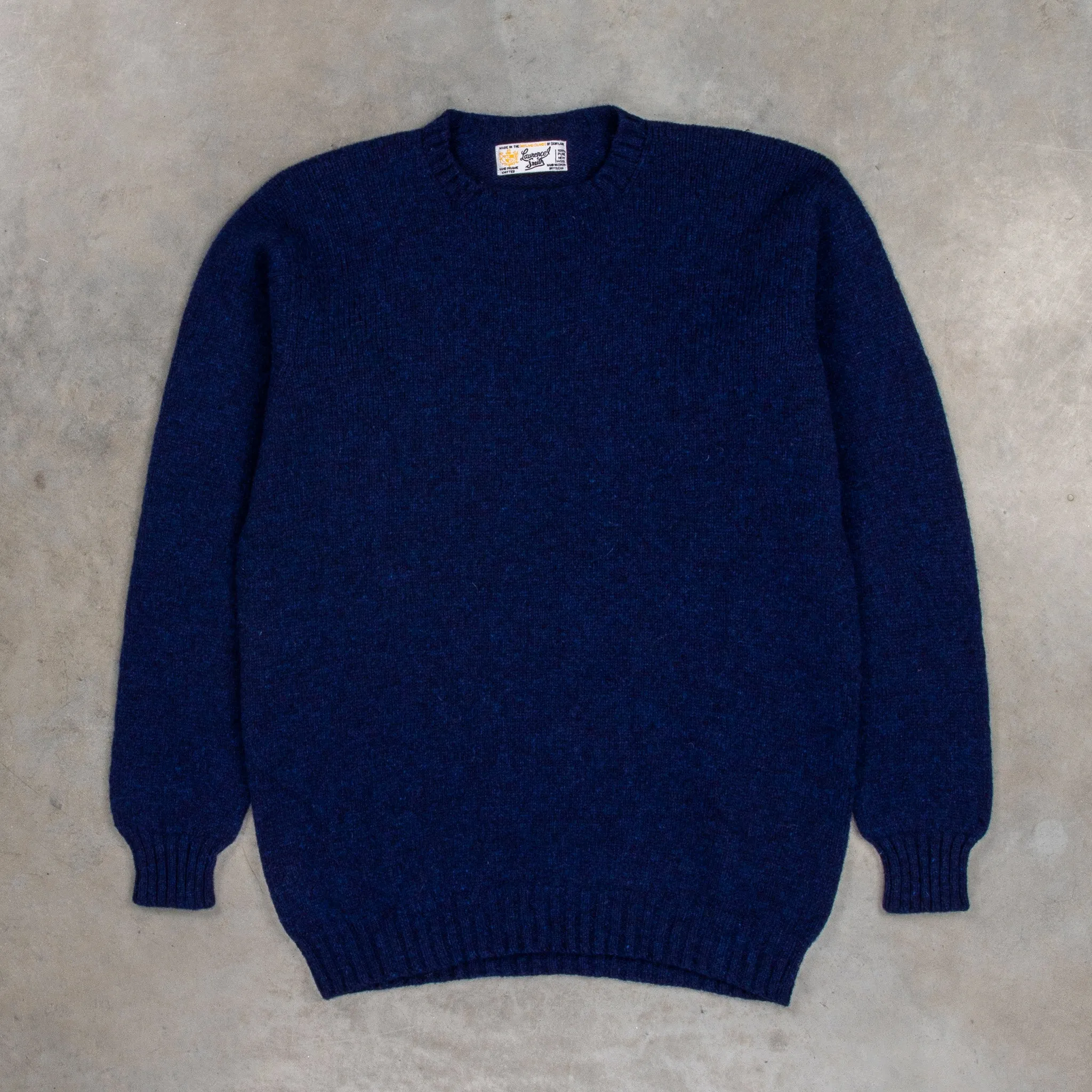 Laurence J. Smith Super Soft Seamless Crewneck Starnight Blue