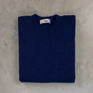 Laurence J. Smith Super Soft Seamless Crewneck Starnight Blue