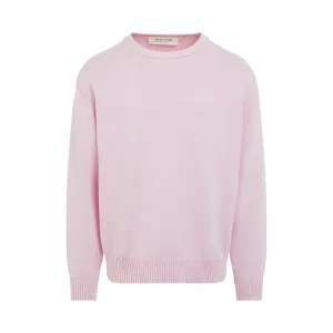 Logo Crewneck Sweater in Soft Pink