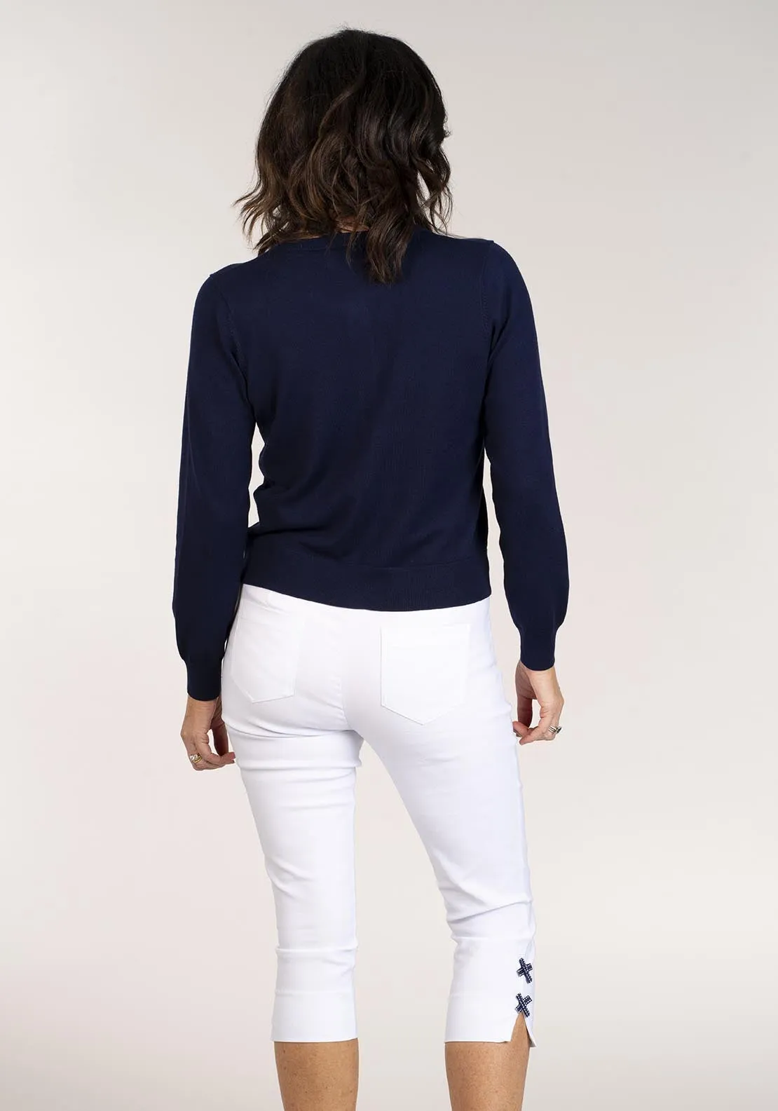 Long Sleeve Cardigan - Navy